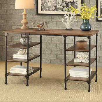 Millwood Counter Height Writing Desk - Distressed Weathered Ash
