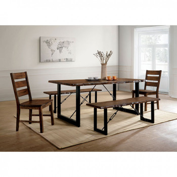 DULCE 5PC SETS DINING TABLE Walnut finish