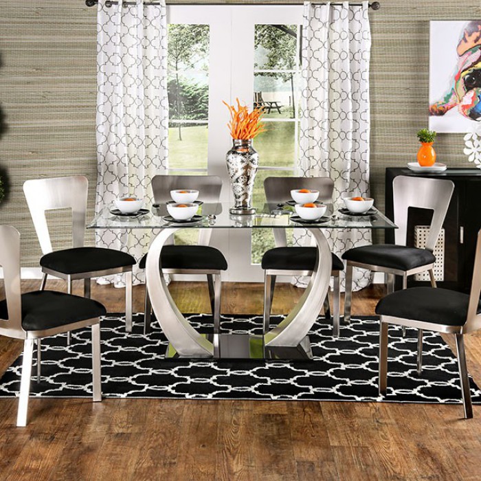 NOVA DINING TABLE Silver/Black