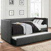 Therese Upholstered Daybed with Trundle - - Grey