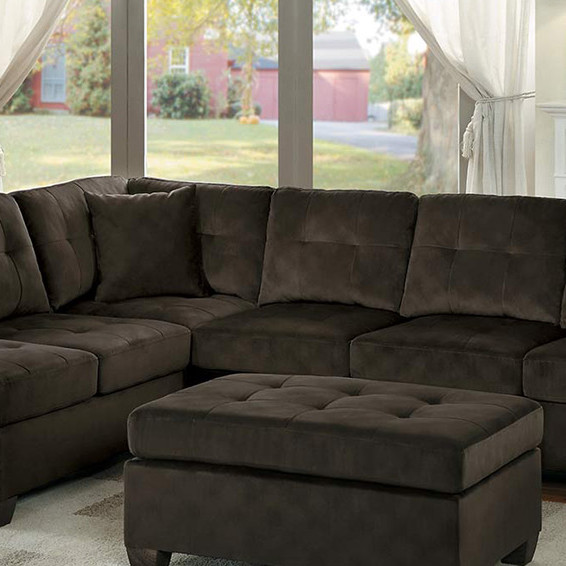 Emilio 3-Piece Reversible Sectional with Ottoman