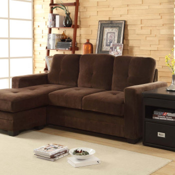 PHELPS Reversible Sofa Chaise Chocolate