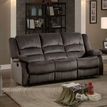 JARITA Double Reclining Sofa Chocolate