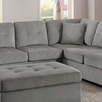 Emilio 3-Piece Reversible Sectional with Ottoman