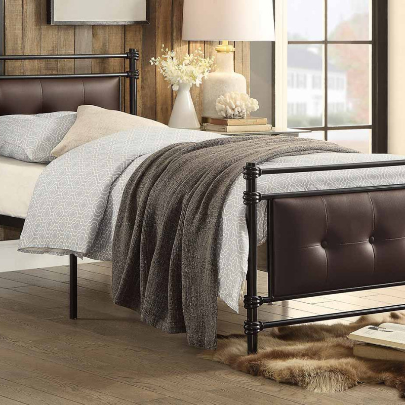 JAYLA Full Metal Platform Bed Black