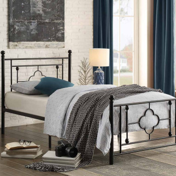 MORRIS Full Metal Platform Bed Black