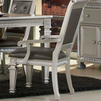 BEVELLE Arm Chair Silver