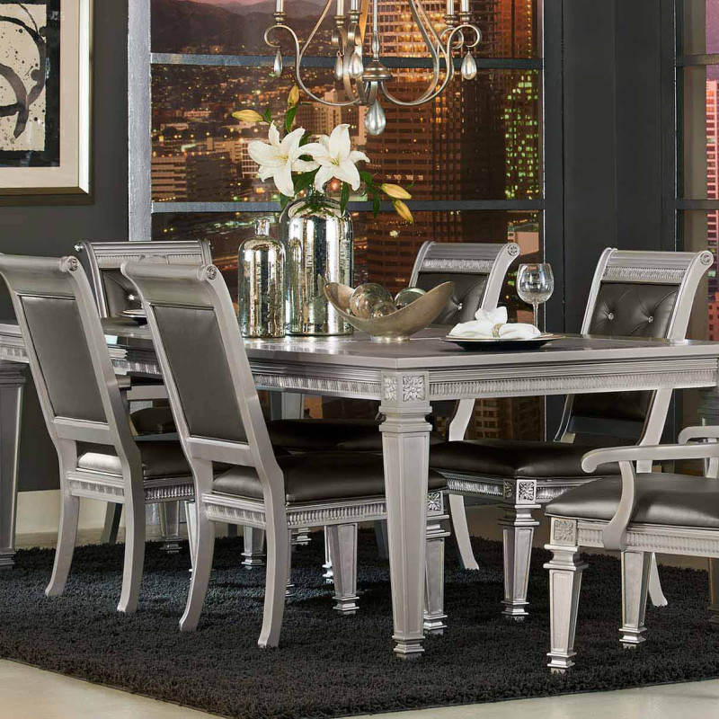 BEVELLE Dining Table Silver