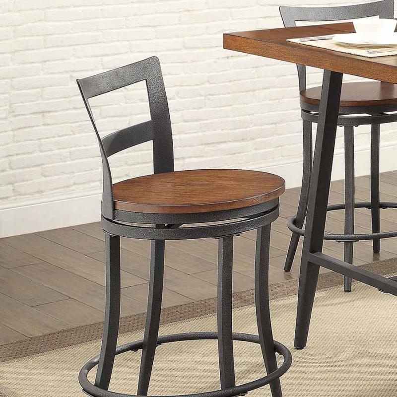 SELBYVILLE Swivel Counter Height Chair Cherry