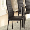 FLORIAN Side Chair, Black Bi-Cast Vinyl Black