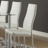 FLORIAN Side Chair, White Bi-Cast Vinyl White