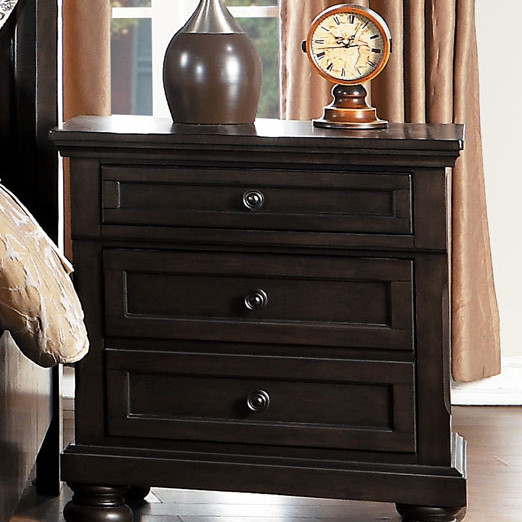 BEGONIA Night Stand with Hidden Drawer Transitional