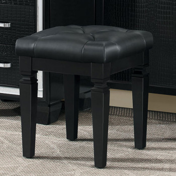 ALLURA Vanity Stool Black
