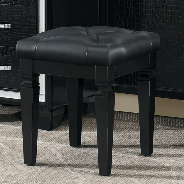 ALLURA Vanity Stool Black