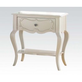 EDALENE PEARL WHITE NIGHTSTAND