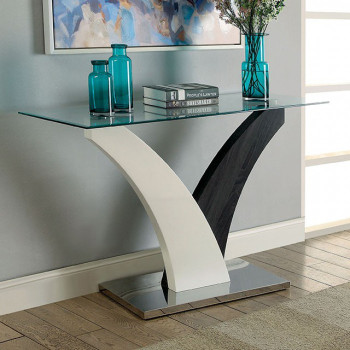 SLOANE SOFA TABLE White/Dark Gray