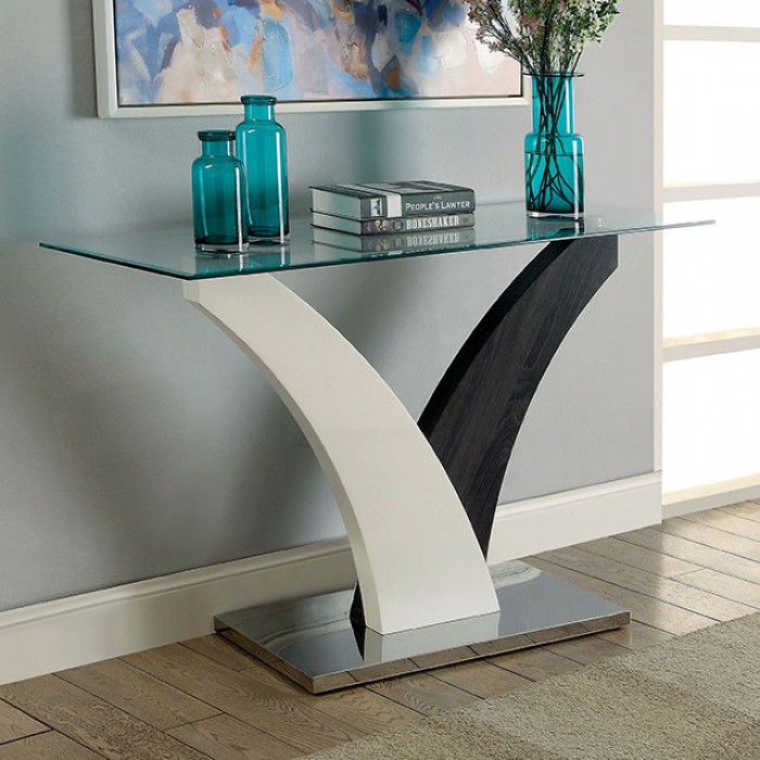 SLOANE SOFA TABLE White/Dark Gray