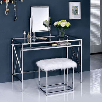 LISMORE VANITY W/ STOOL Chrome