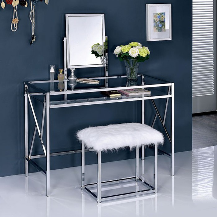 LISMORE VANITY W/ STOOL Chrome