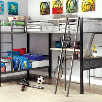 BALLARAT L-SHAPED TRIPLE TWIN BUNK BED