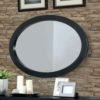 LENNART II OVAL MIRROR Black