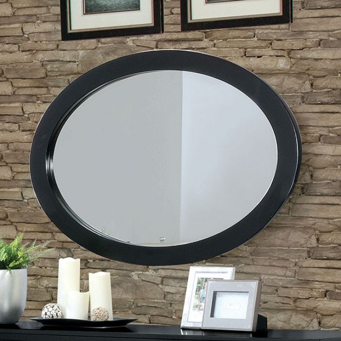 LENNART II OVAL MIRROR Black