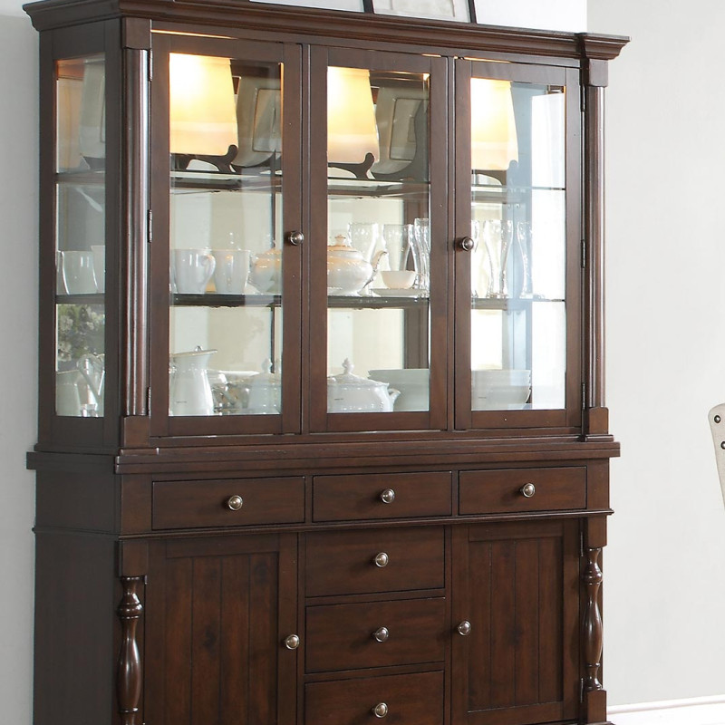 Yates China Cabinet - Dark Oak