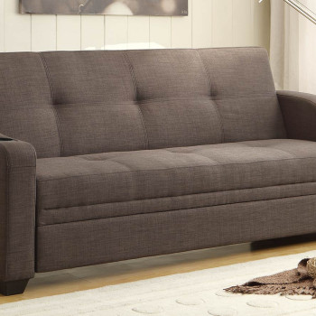 Caffrey Elegant Lounger Sofa Bed - Dark Grey