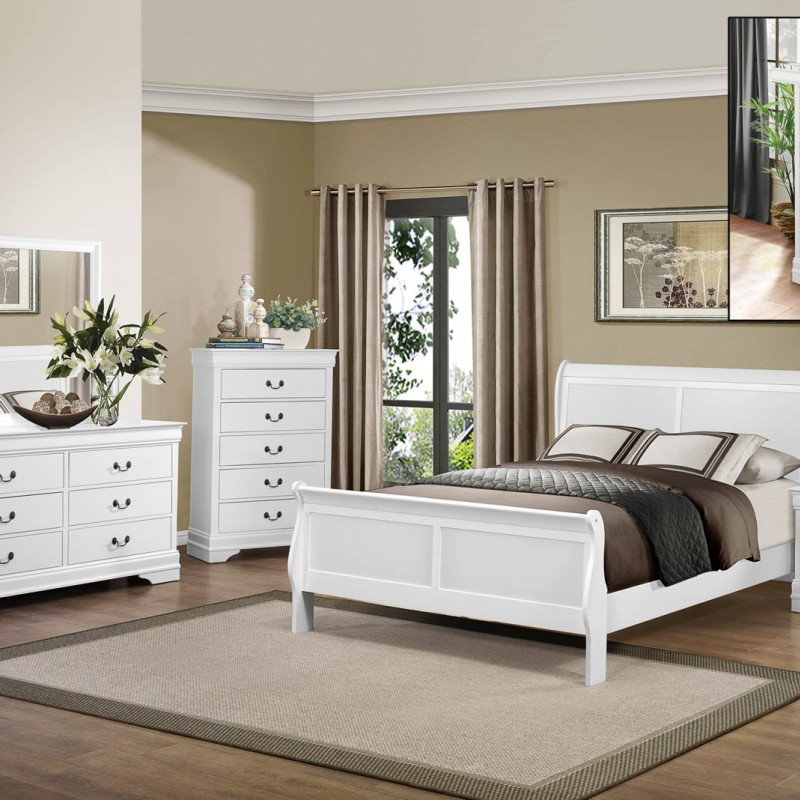 Mayville Bedroom 5 Pc Set - White (QB+NS+DR+MR+CH)