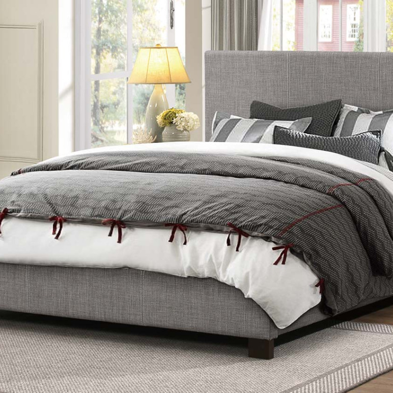 Chasin Upholstered Platform California King Bed - Grey