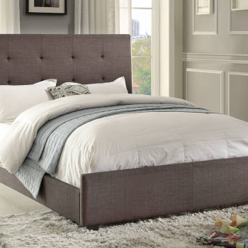Cadmus Upholstered Full Bed - Dark Grey