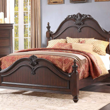Mont Belvieu Panel Queen Bed - Cherry