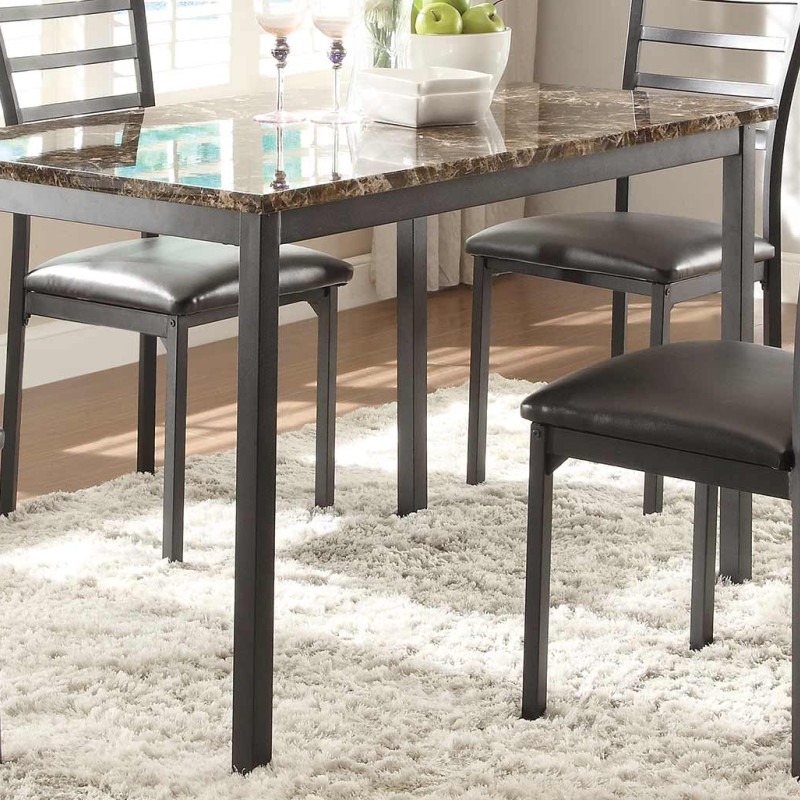 Homelegance Flannery Dining Table - Black Metal 5038-48