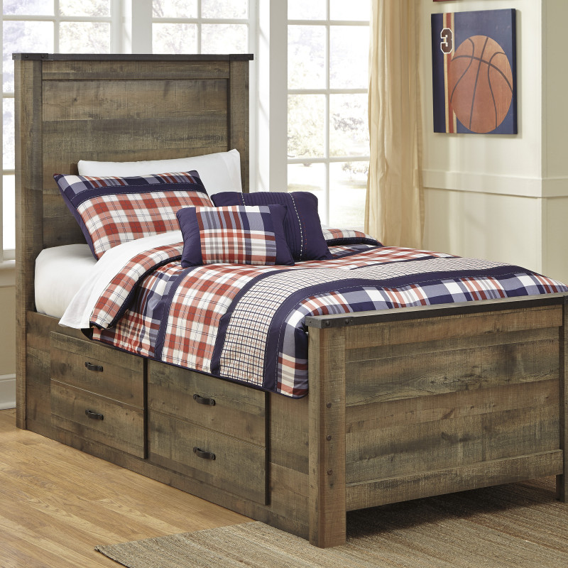 B446 Trinell Twin Panel Under Bed Storage w/Side Rail