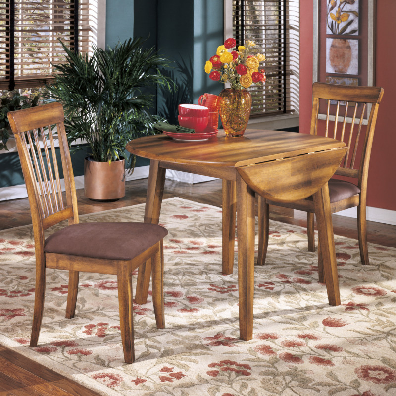 D199 Berringer Round DRM Drop Leaf Table