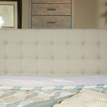 B130- 581 Contemporary Upholstered Beds King Upholstered Bed Cream