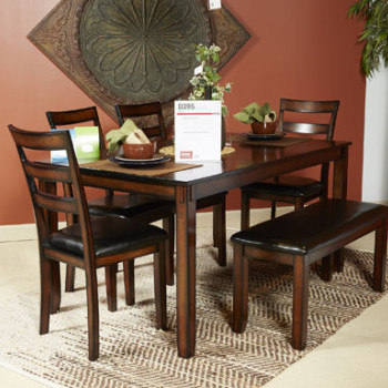 D385 Coviar Dining Room Table Set (6/CN)