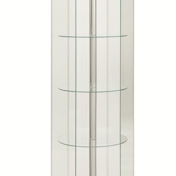 Accent Cabinets Hexagon Shaped Curio Cabinet