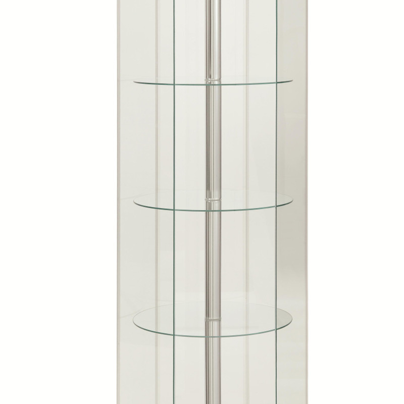 Accent Cabinets Hexagon Shaped Curio Cabinet