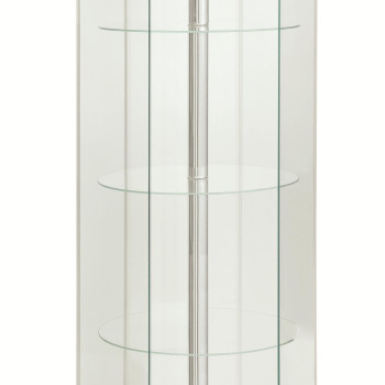 Accent Cabinets Hexagon Shaped Curio Cabinet