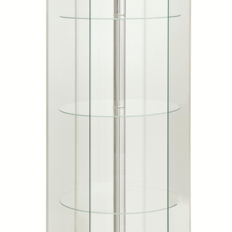 Accent Cabinets Hexagon Shaped Curio Cabinet