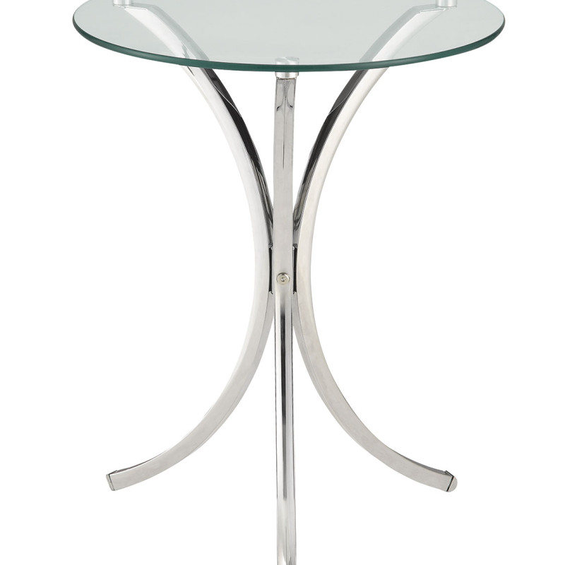 Accent Tables Clear Tempered Glass Accent Table