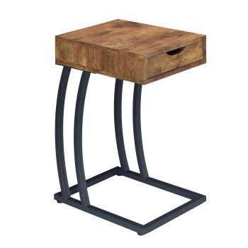 Accent Tables Chairside Table with Storage Drawer and Outlet