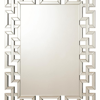Accent Mirrors Frameless Greek Key Mirror