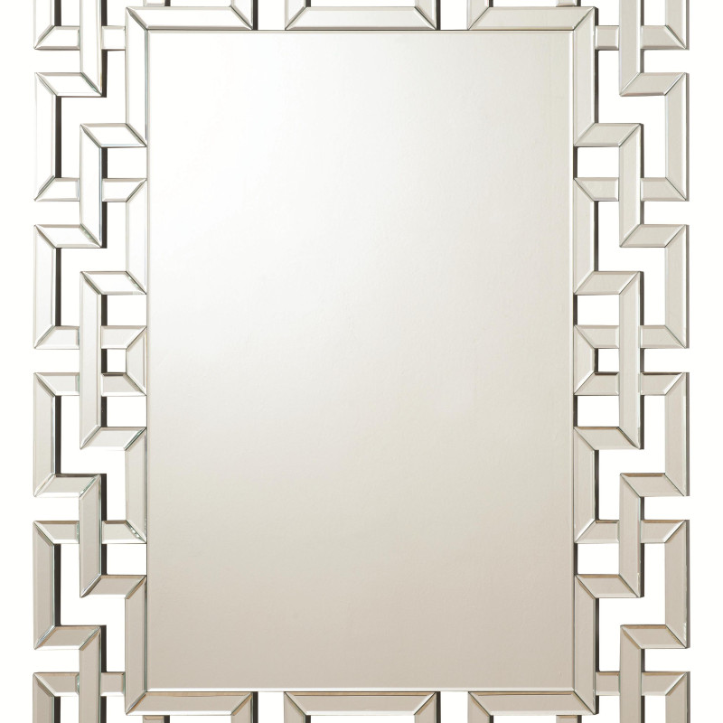 Accent Mirrors Frameless Greek Key Mirror