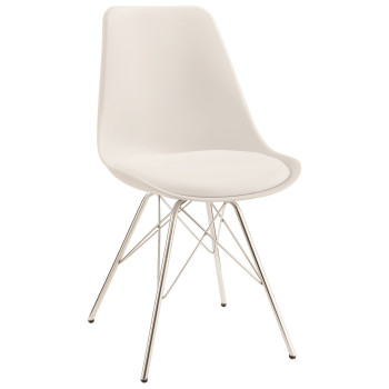 Dining Chairs and Bar Stools Contemporary Dining Chair with Chrome Legs