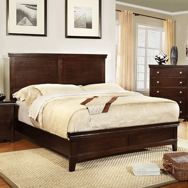 SPRUCE Queen Bed - Brown Cherry
