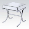 Yuri Metal Beveled Glass Metal End Table