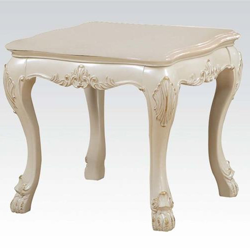 Hanson Brown Wood End Table w/Oversized Turned Legs