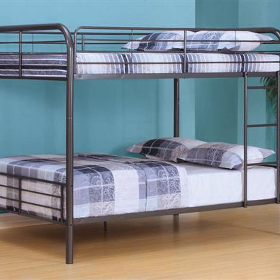 Bristol Metal Full/Full Bunk Bed w/Gunmetal Color